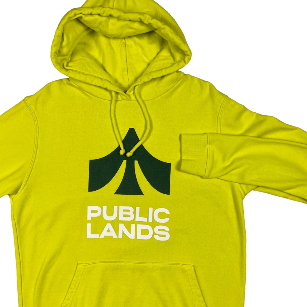 PUBLIC LANDS Yellow Kangaroo Pocket Unisex Hoodie S